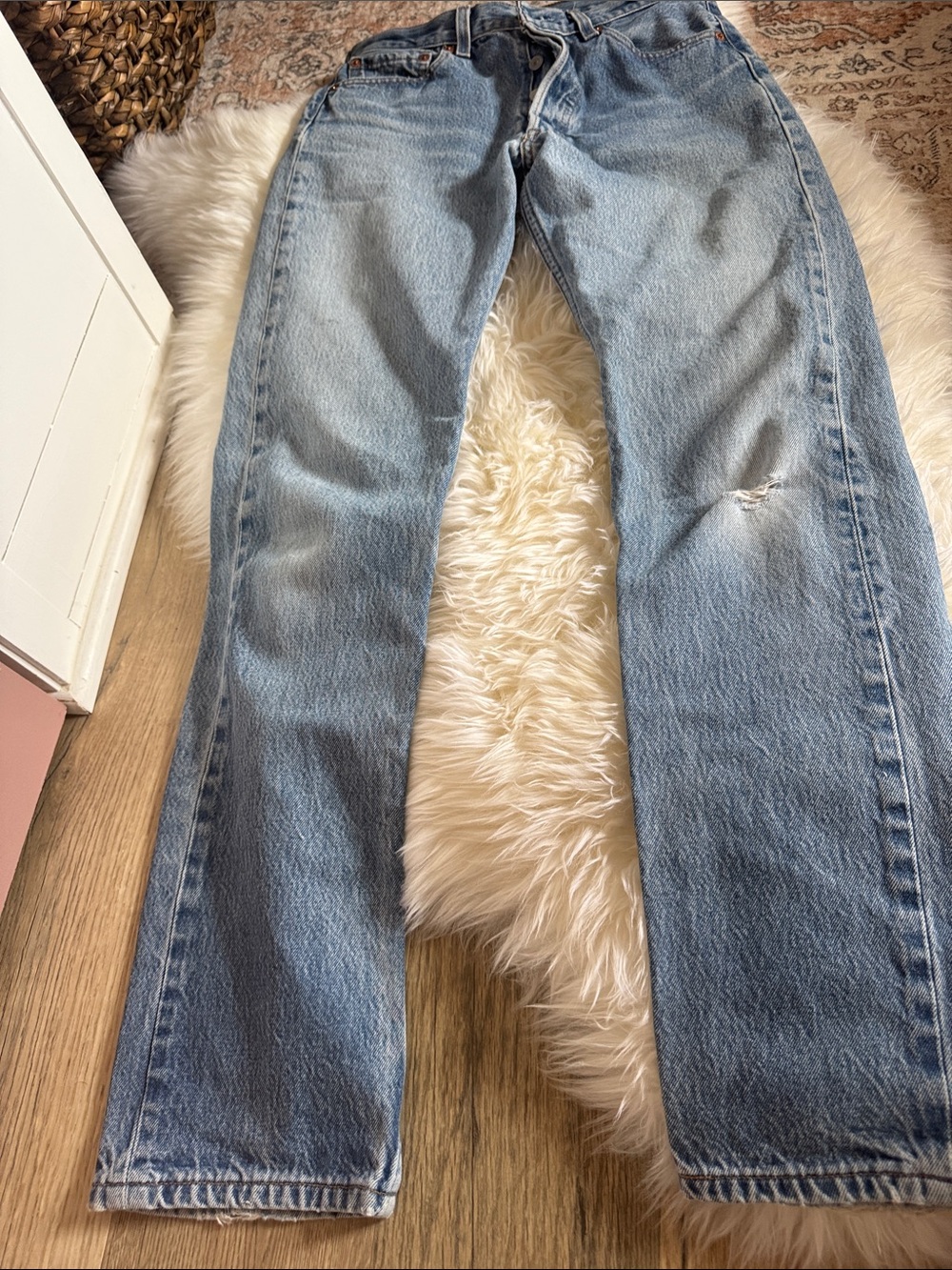 Levi's Light Blue Vintage 501s Straight Leg Jeans - Picture 9 of 13